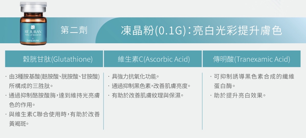 麗珠蘭-Rejuran-凍晶粉-亮白光彩提升膚色-緻己美學診所-台中醫美